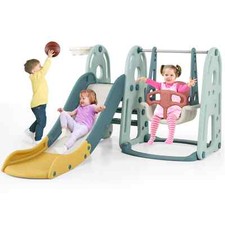 COSTWAY 4-in-1 Kids Slide and